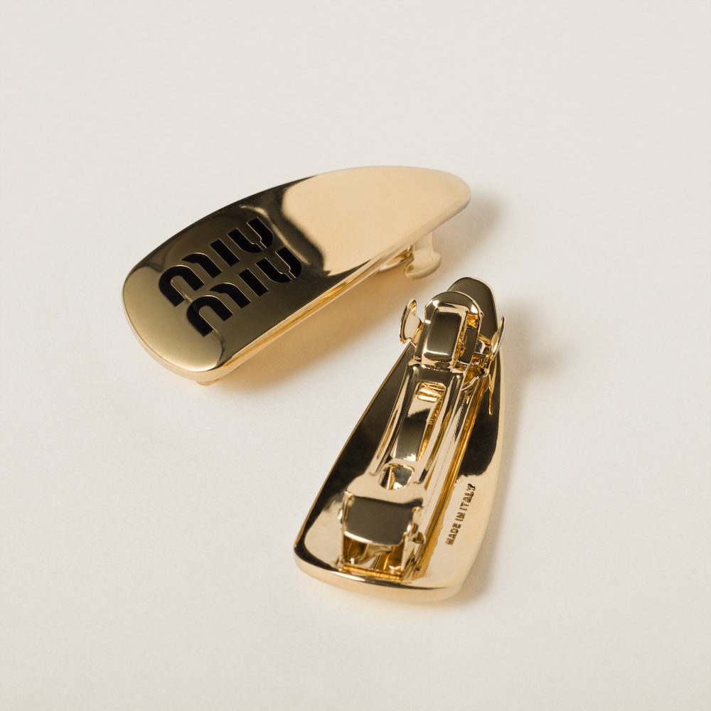 Enameled metal hair clips