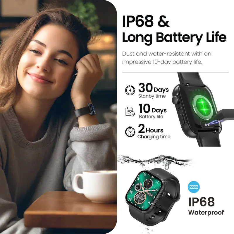 TOZO S6 Sports Smartwatch 1.85