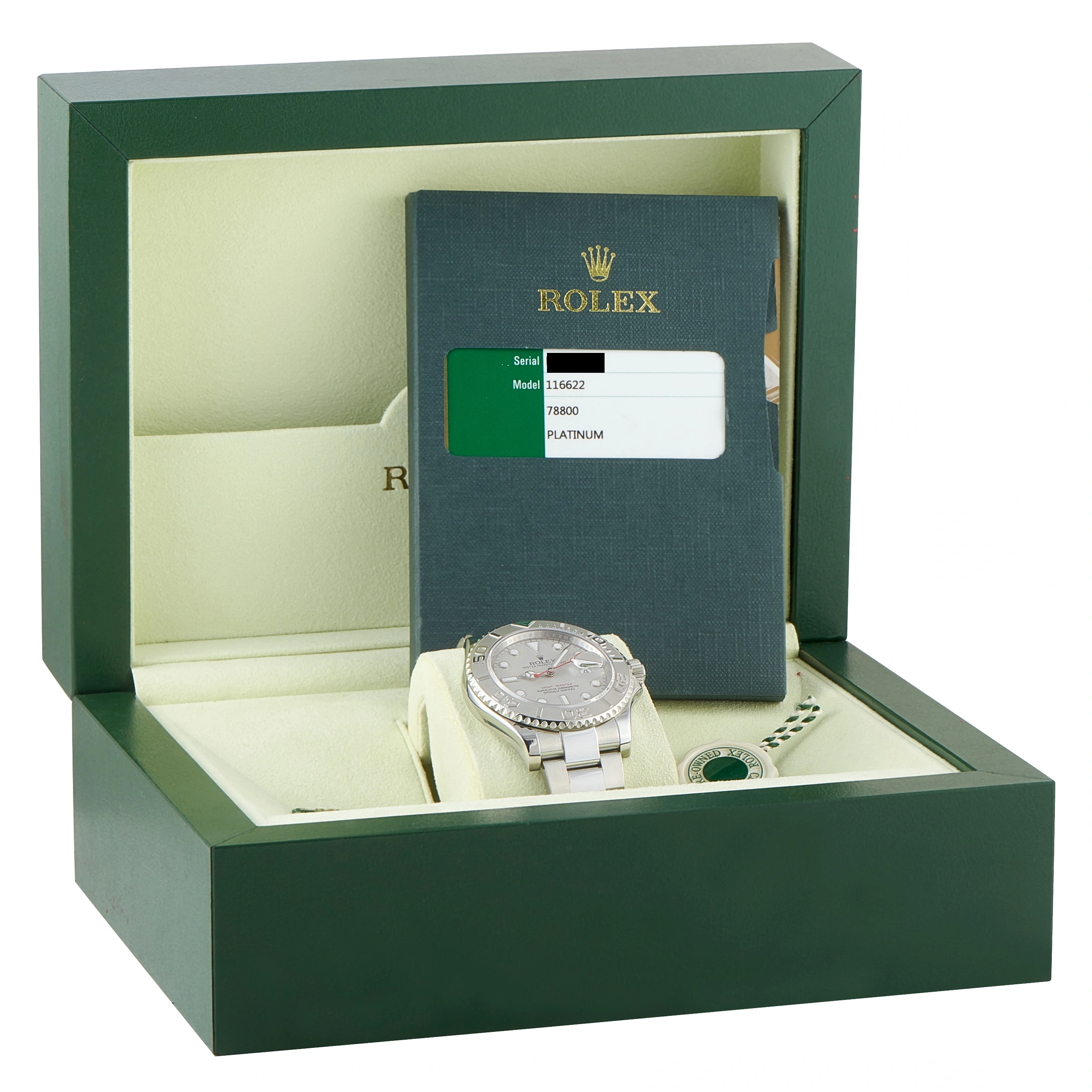 RolexYacht-Master 40 Silver Dial Rolesium Watch 116622