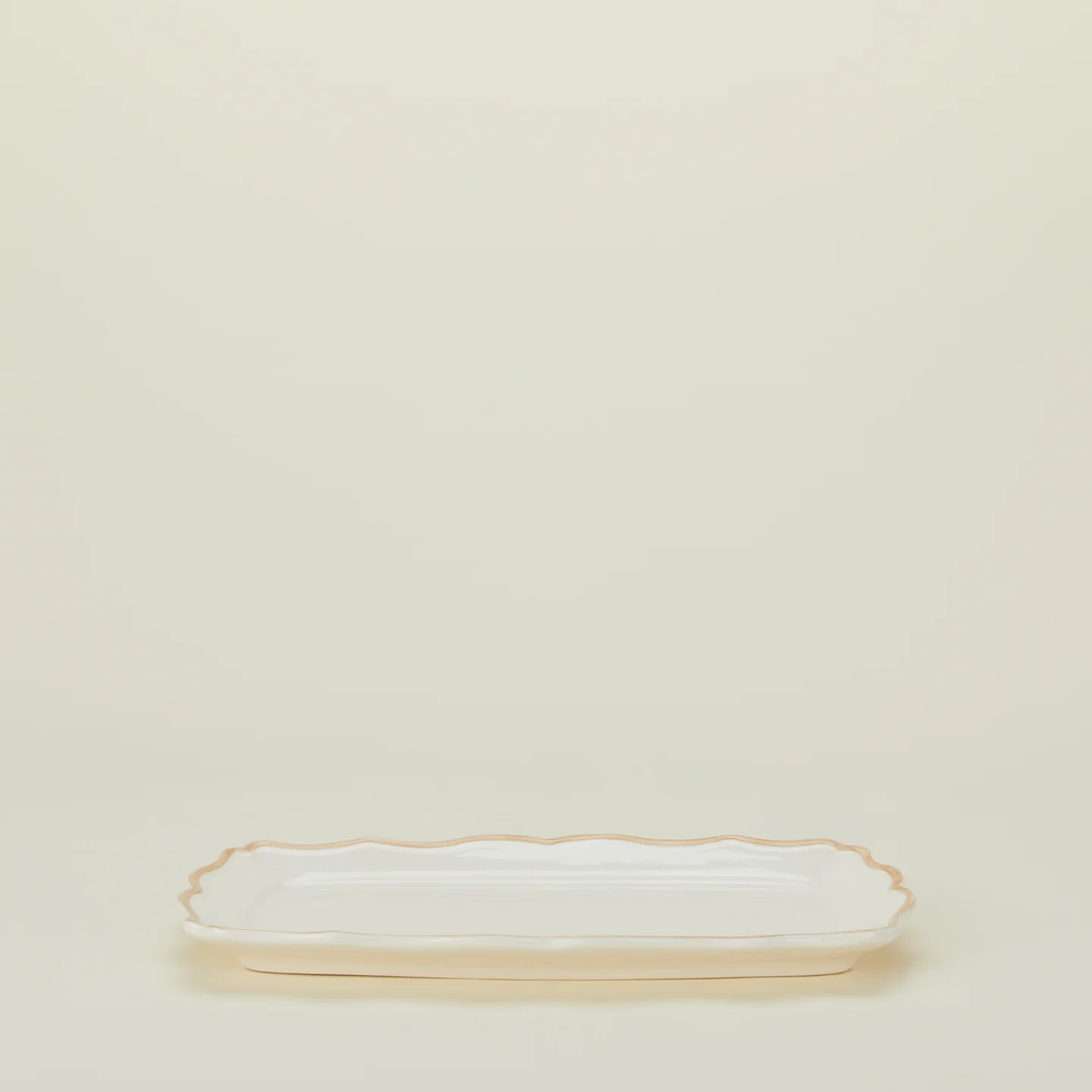 Ogee Edge Rectangular Tray - Latte