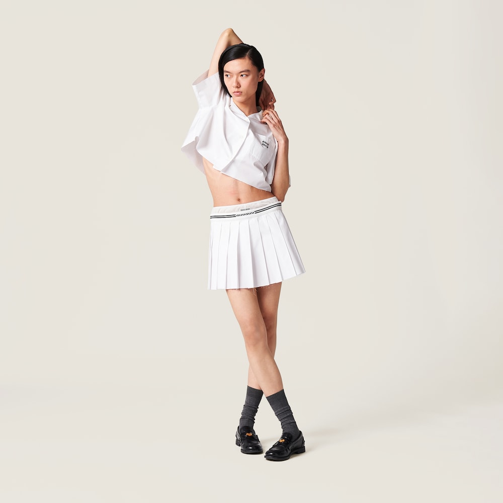 Poplin miniskirt