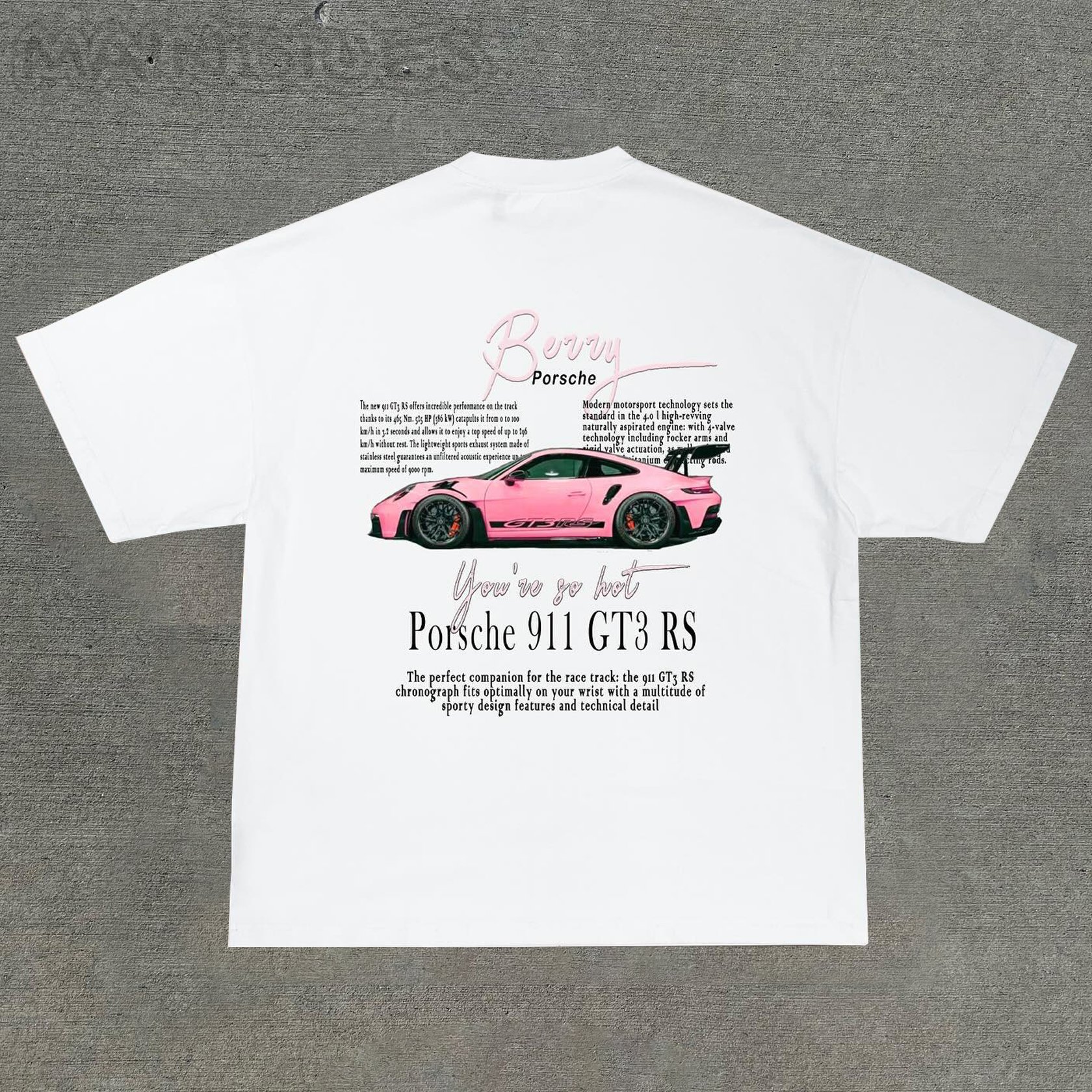 Fashionable personalized racing print T-shirt