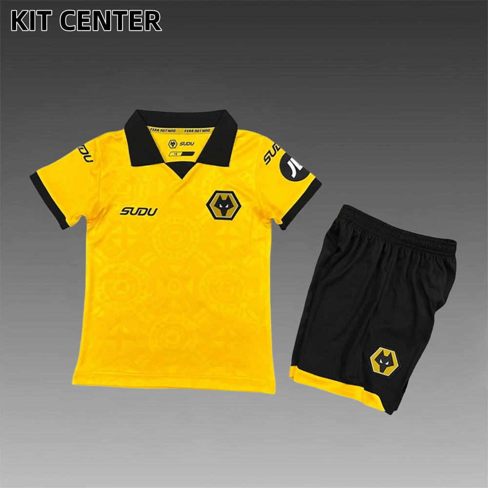 2025/2026 Wolves Home Football Shirt (Kids suit socks)