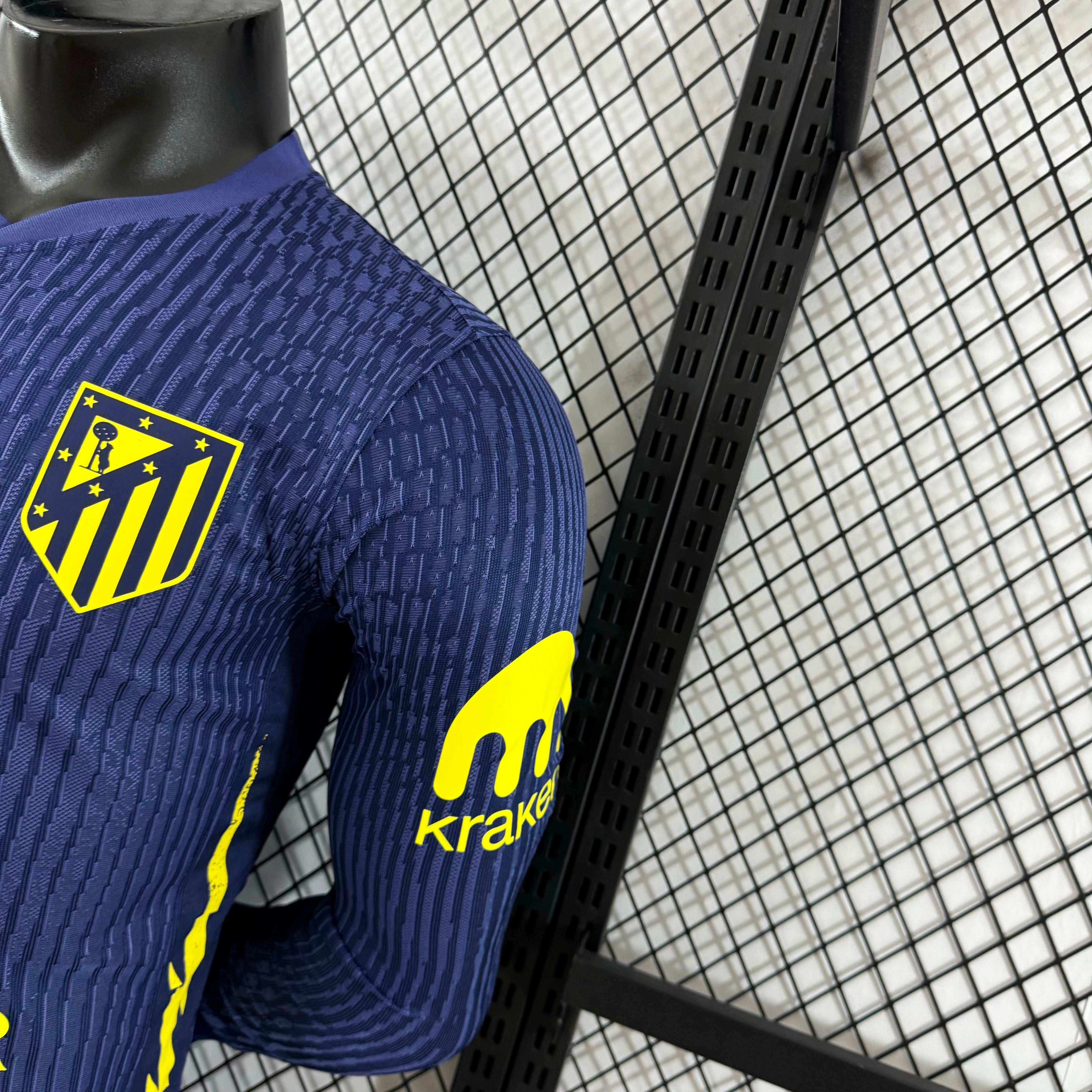 2025/2026 Atletico Madrid Away Long Sleeved Football Shirt (Player Edition)