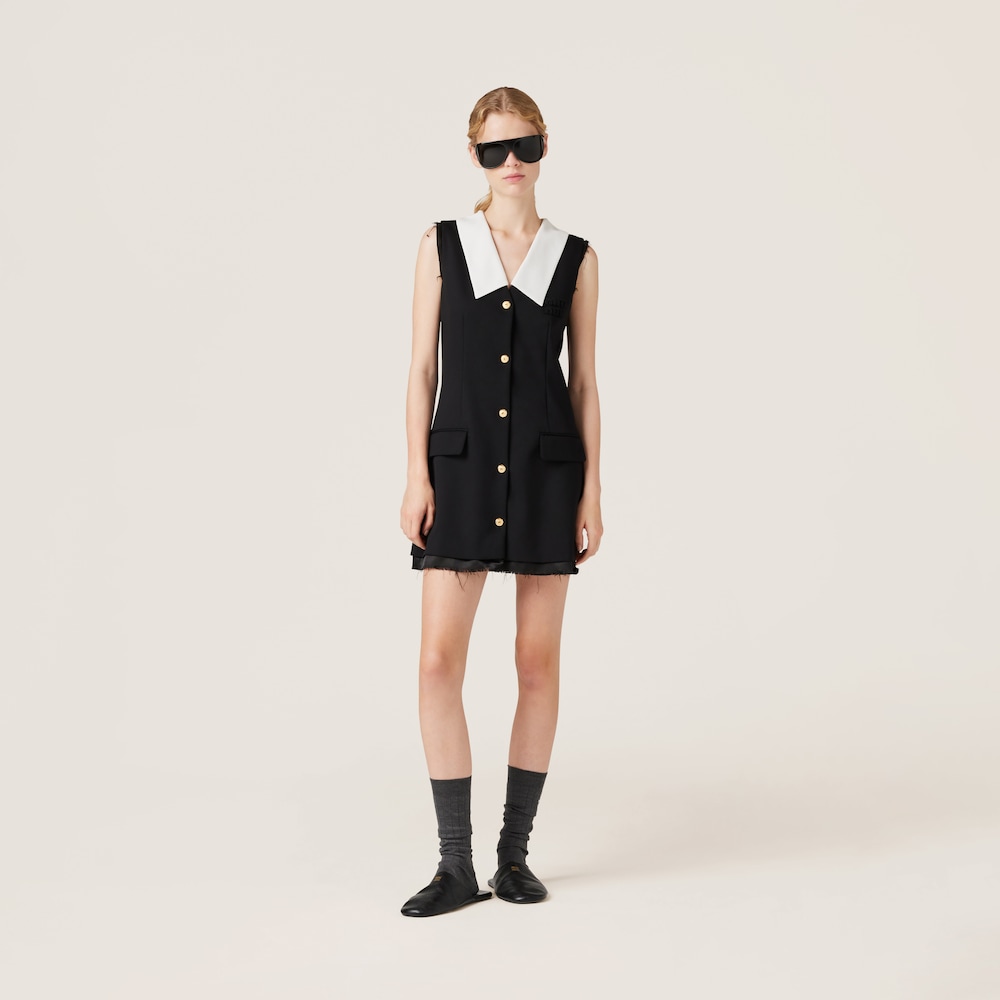 Grain de poudre wool mini-dress