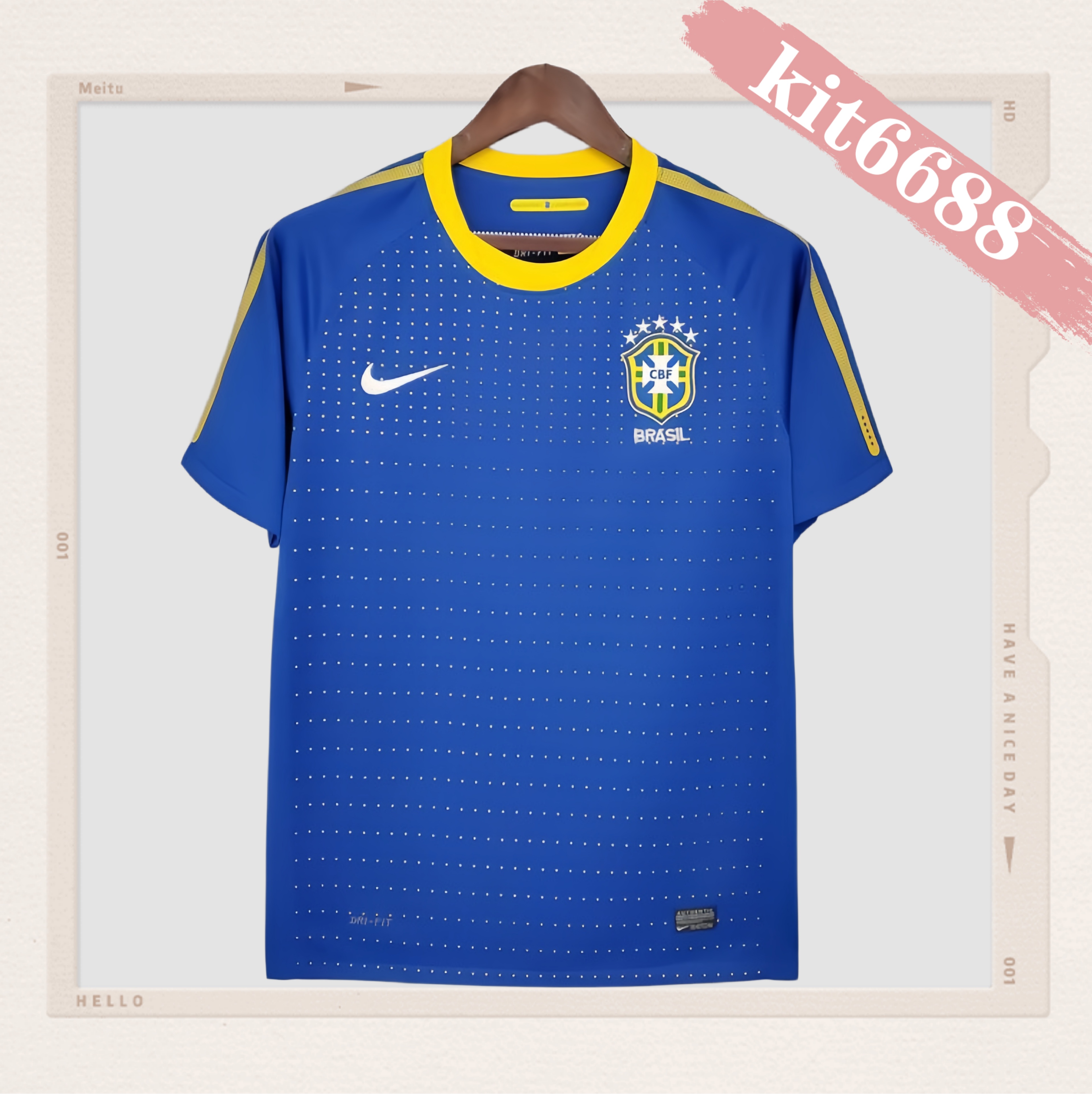 2010 Brazil away Retro Football Shirt