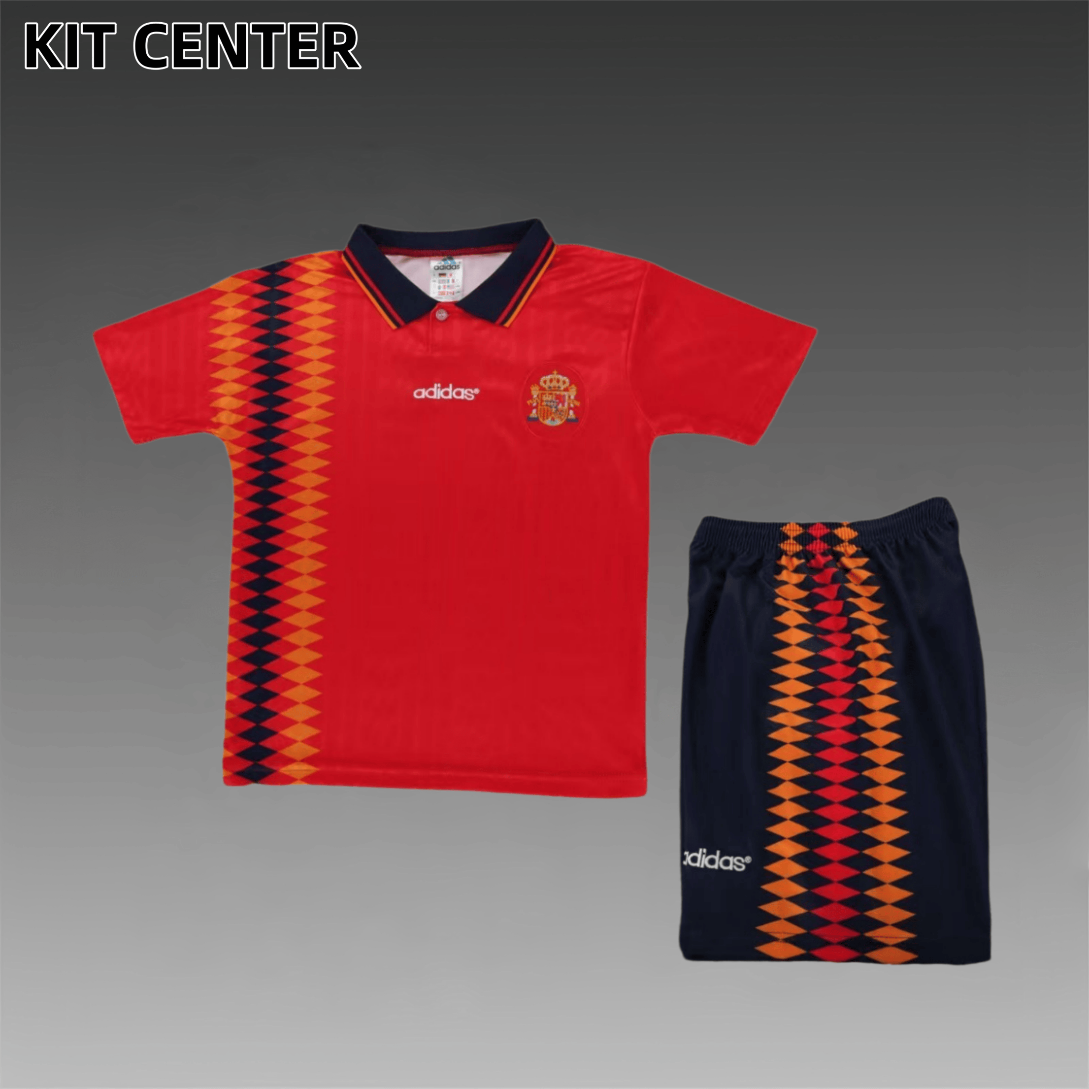 1994 Spain home Retro Football Shirt  Kids Kit