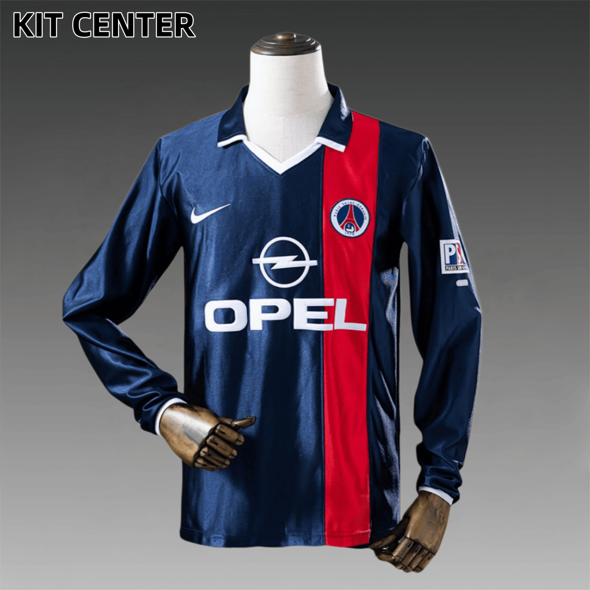 2001/2002 PSG Paris Saint-Germain home Long Sleeve Retro Football Shirt (Retro)