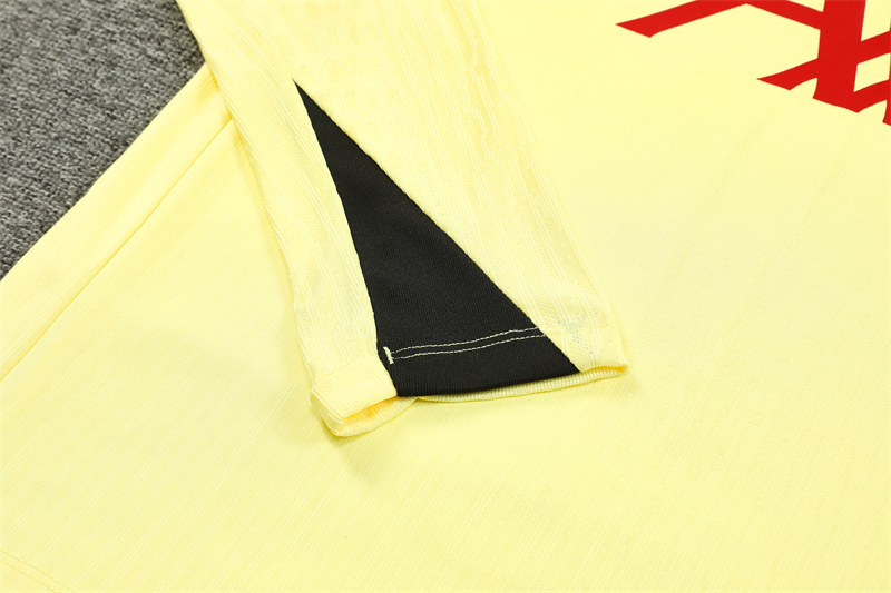 24/25 Liverpool light yellow Half Zip Training Kit (Adult Kids Kit)