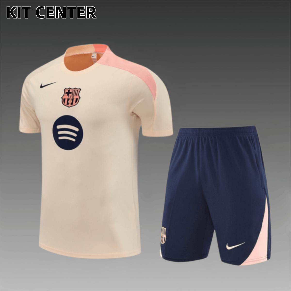 25/26 Barcelona Short sleevedtraining clothes (Adult Kids Kit)