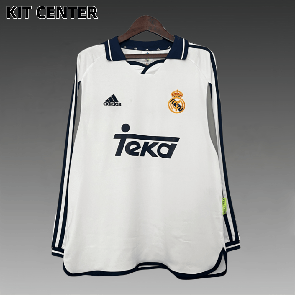 2000/2001 Real Madrid home Long Sleeve Retro Football Shirt