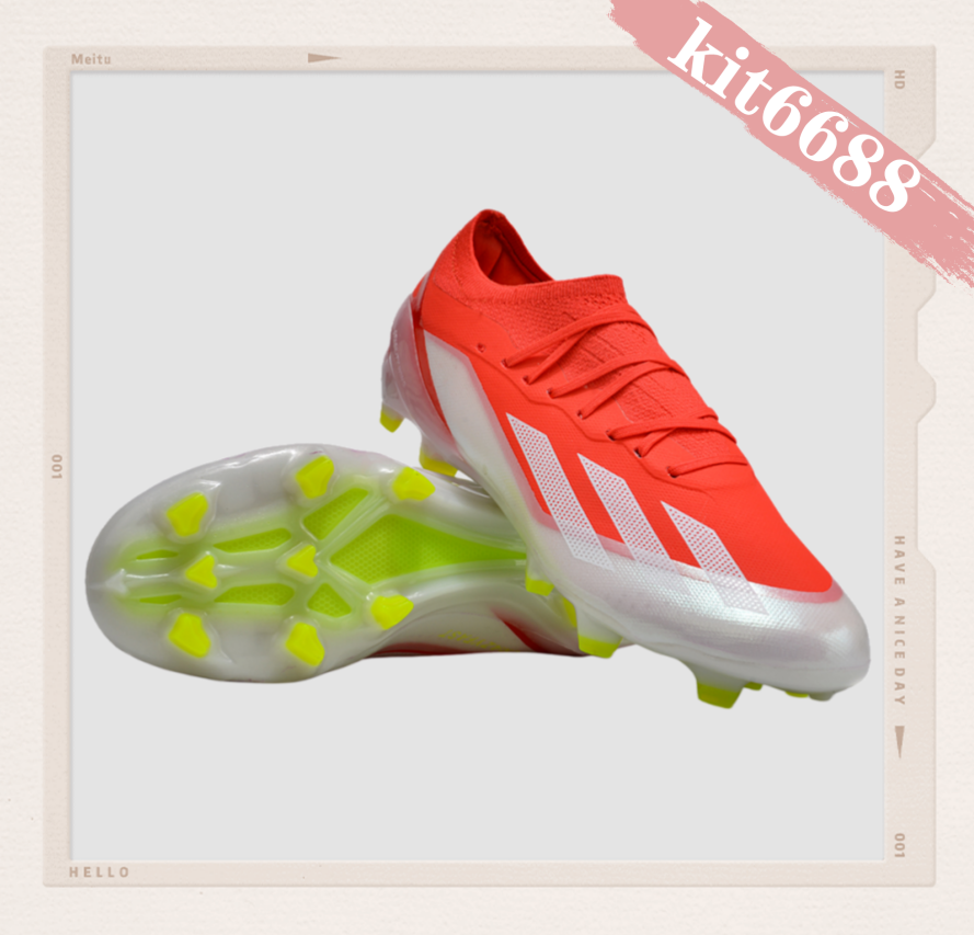 X Crazyfast Elite Laceless FG Energy Citrus - Solar RedFootwear WhiteSolar Yellow