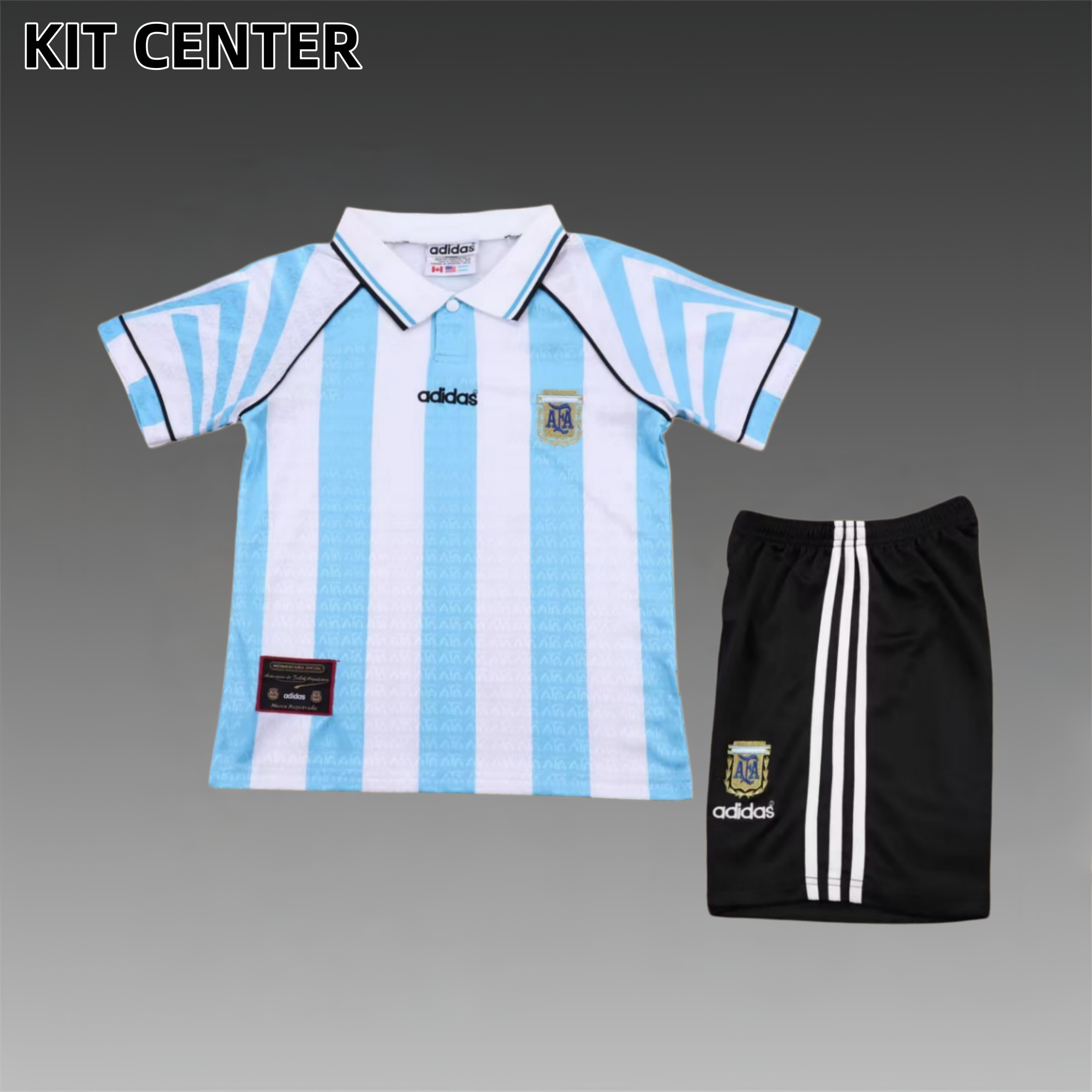 96/97 Argentina home Retro Football Shirt ( Kids Kit )