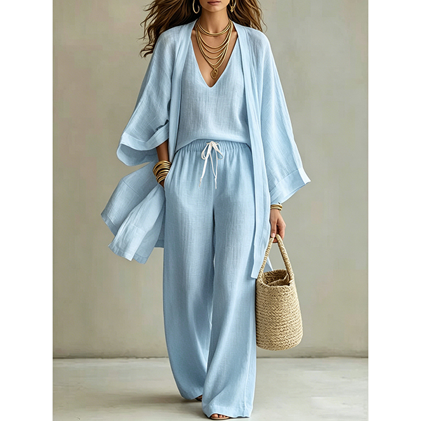 DRIEDELIGE ZOMEROUTFIT MET