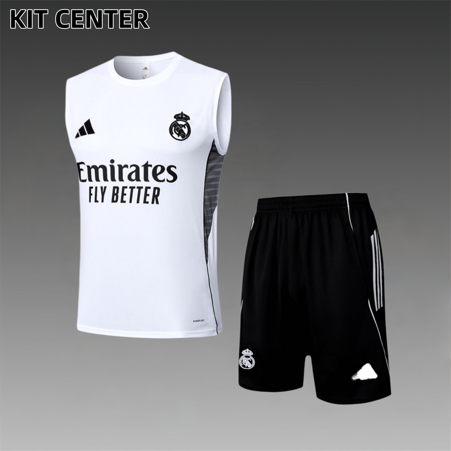 2024/2025 Real Madrid white adult vest training suit (Adult Kit)