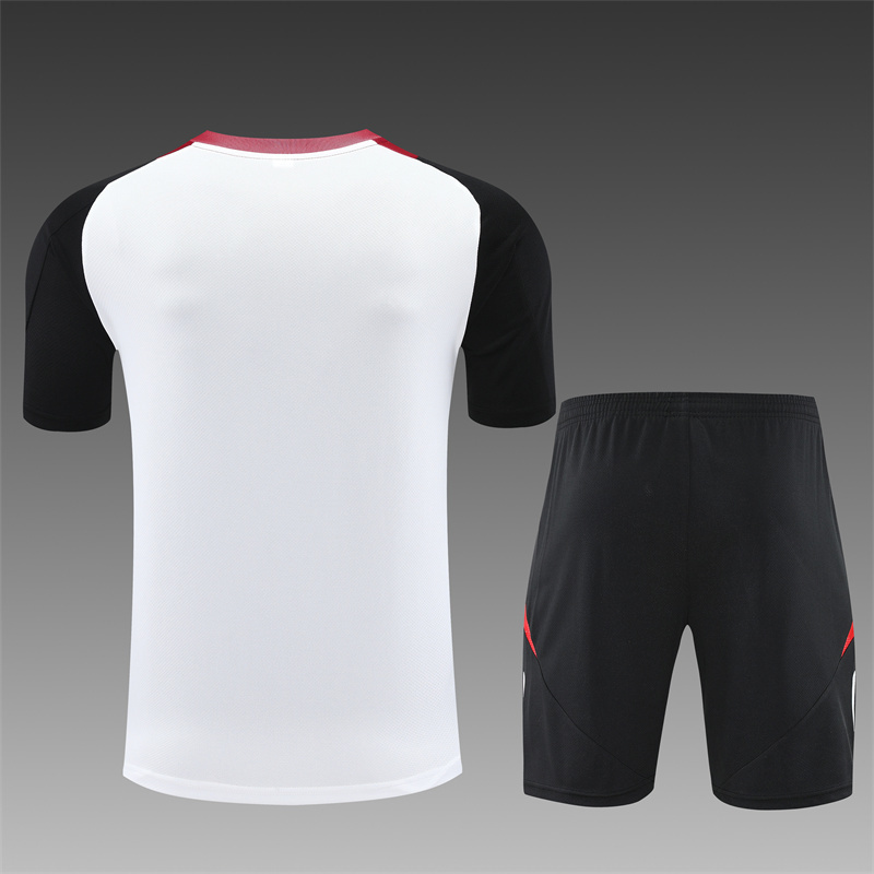 24/25 Manchester United  white  Short Sleeve Training Wear ( Adult kit Kids )