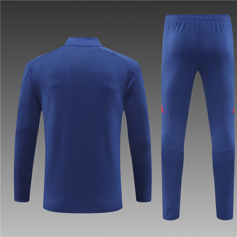24/25 Spain royal blue Half Zip Training Kit (Adult Kids Kit)