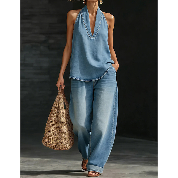 DENIM TWEEDELIGE SET