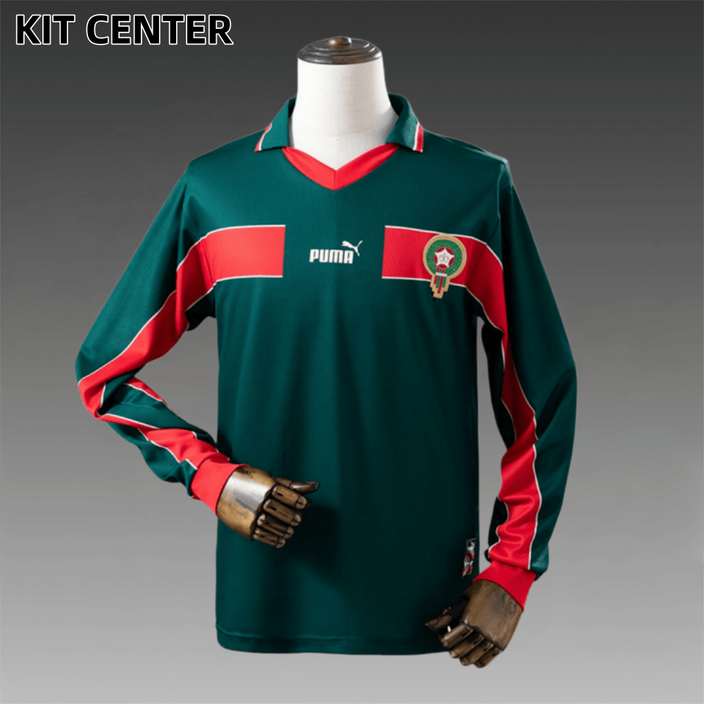 1998 Morocco Home Long Sleeve Retro Football Shirt
