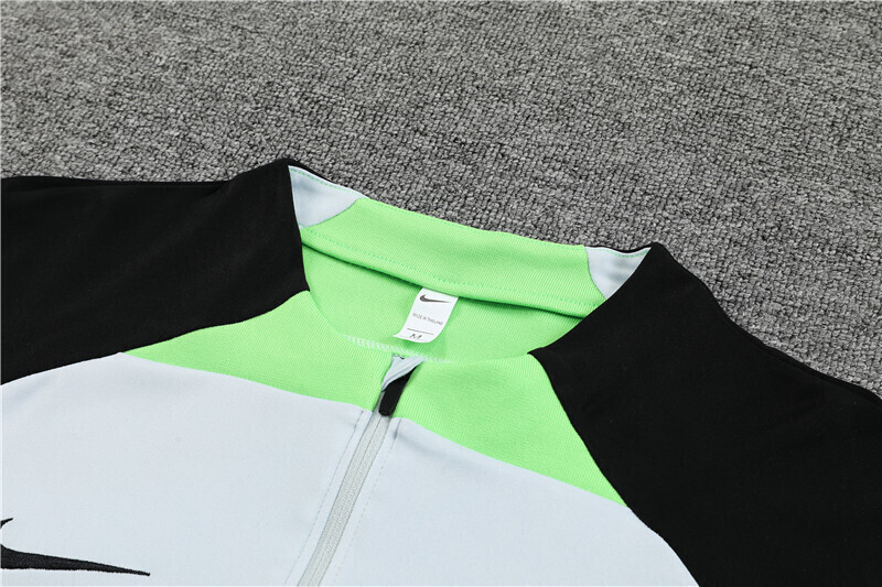 23/24 Liverpool Light gray with green Half Zip Training Kit (Adult Kids Kit)