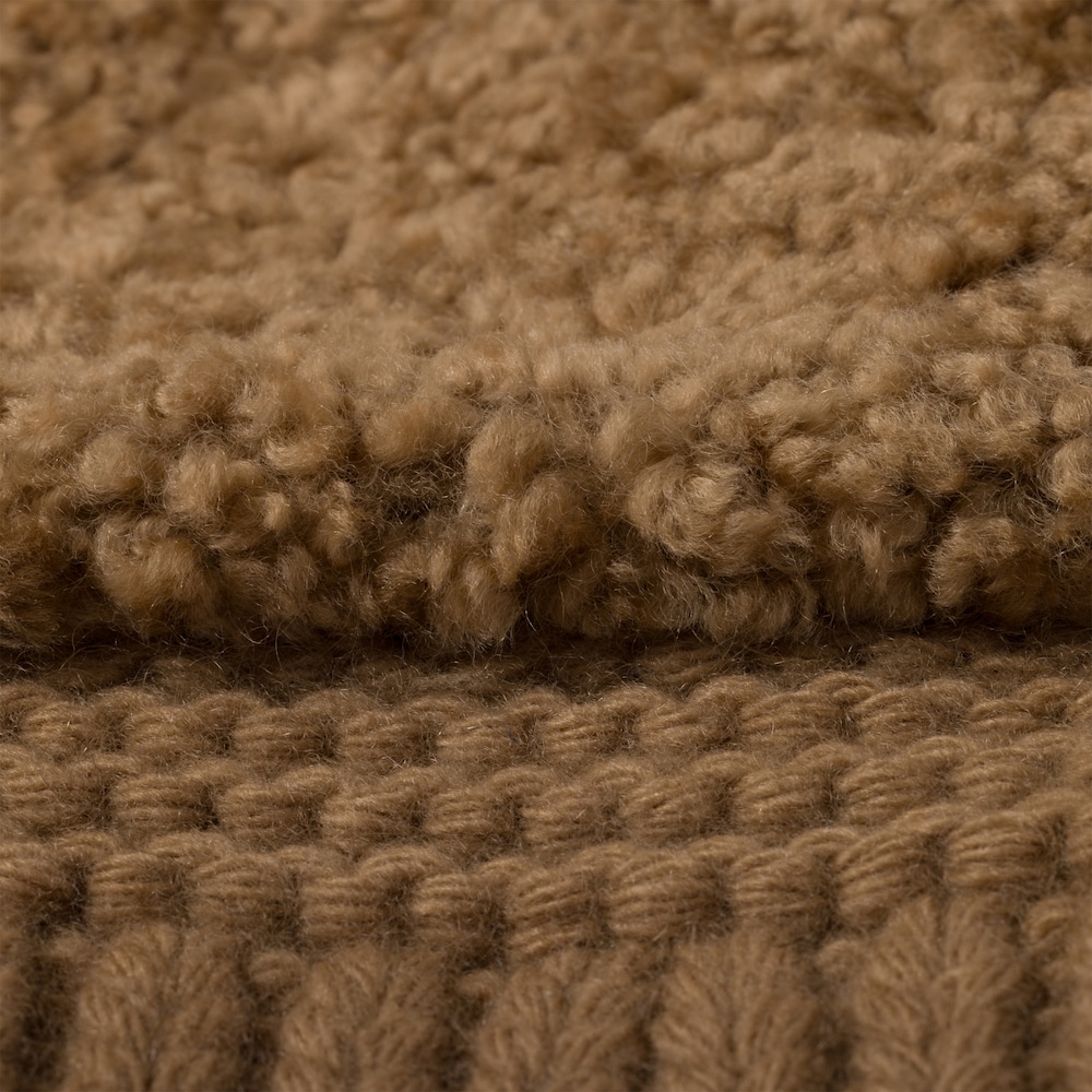 Wool, cashmere and shearling mittens