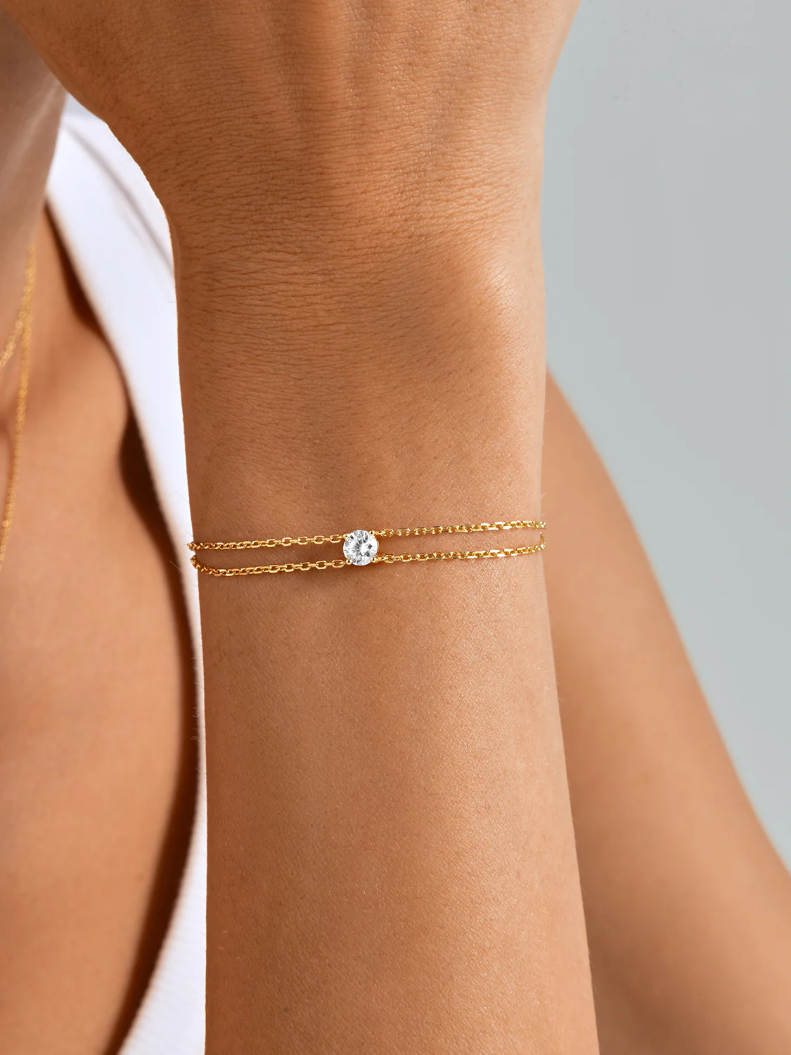 Double Chain Sapphire Bracelet