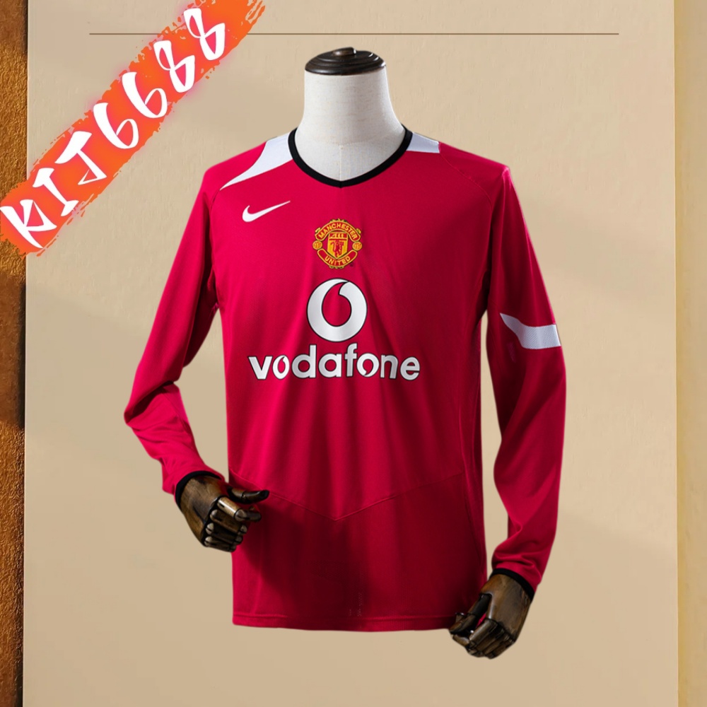 04/06 Manchester United home  long sleeved retro football jersey