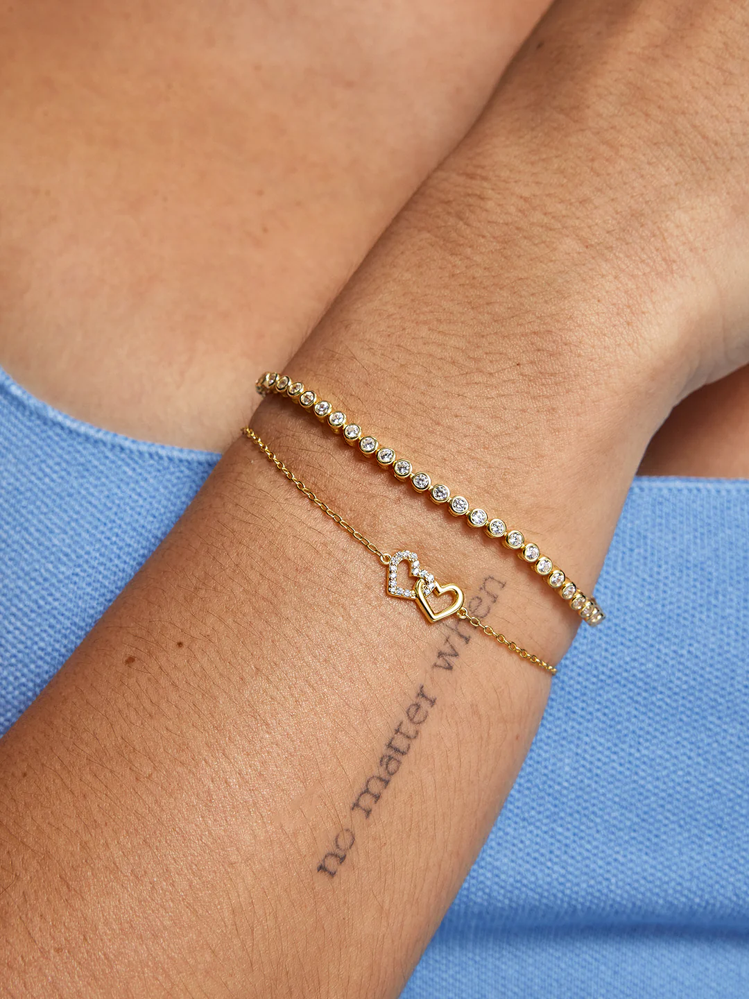 Petite Interlocking Heart Bracelet