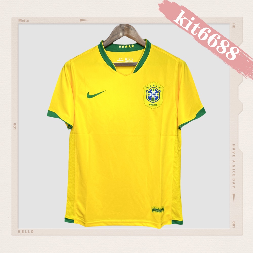2006 Brazil Home Retro Football Shirt
