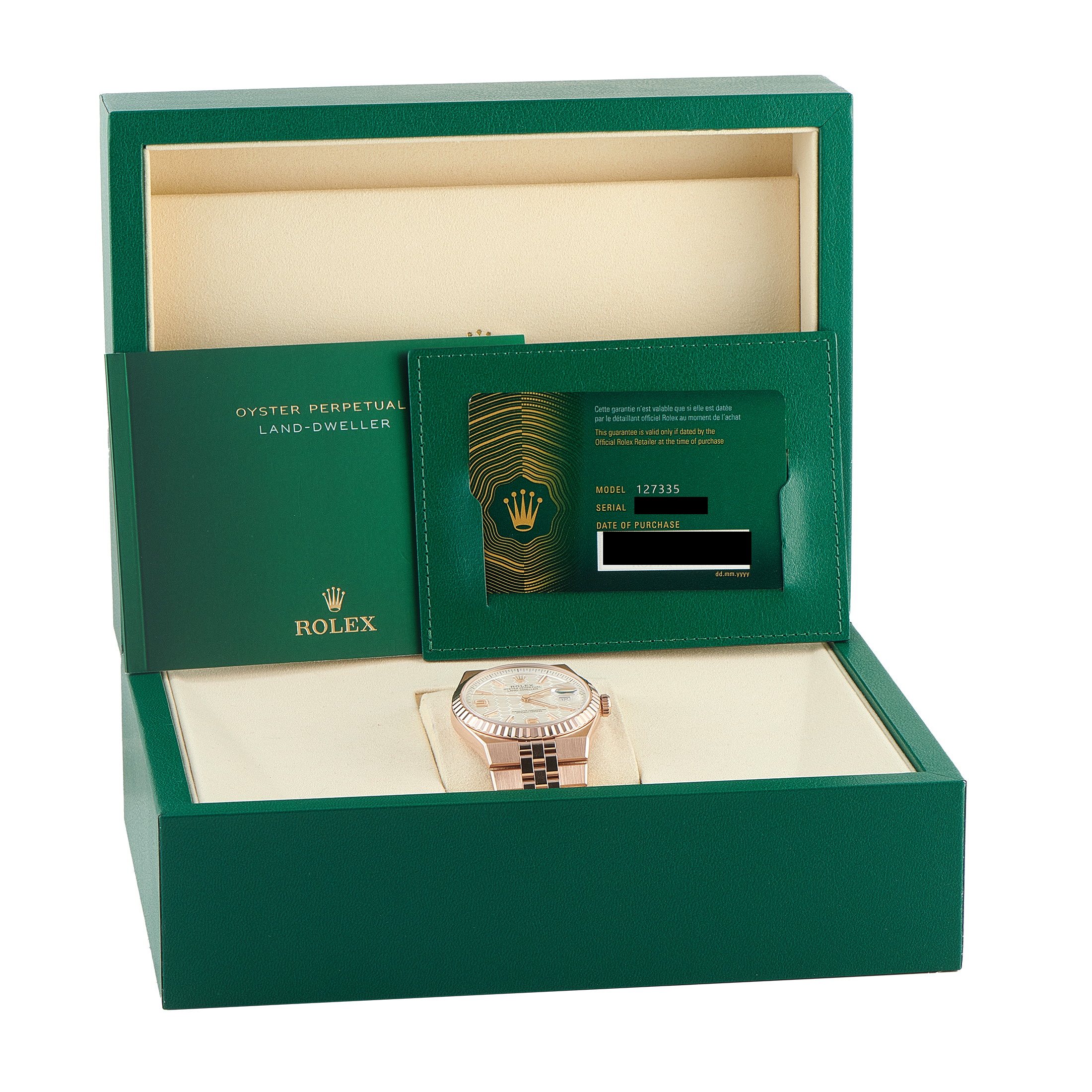 RolexLand-Dweller 40 Everose Gold Flat Jubilee Watch 127335