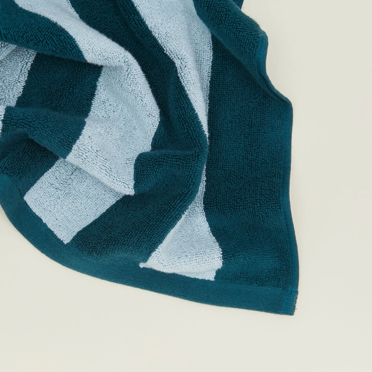 Simple Striped Terry Bath Mat - Sky/Peacock