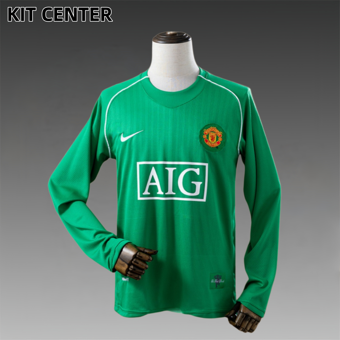 07/08 Manchester United Goalkeeper  long sleeved retro football jersey