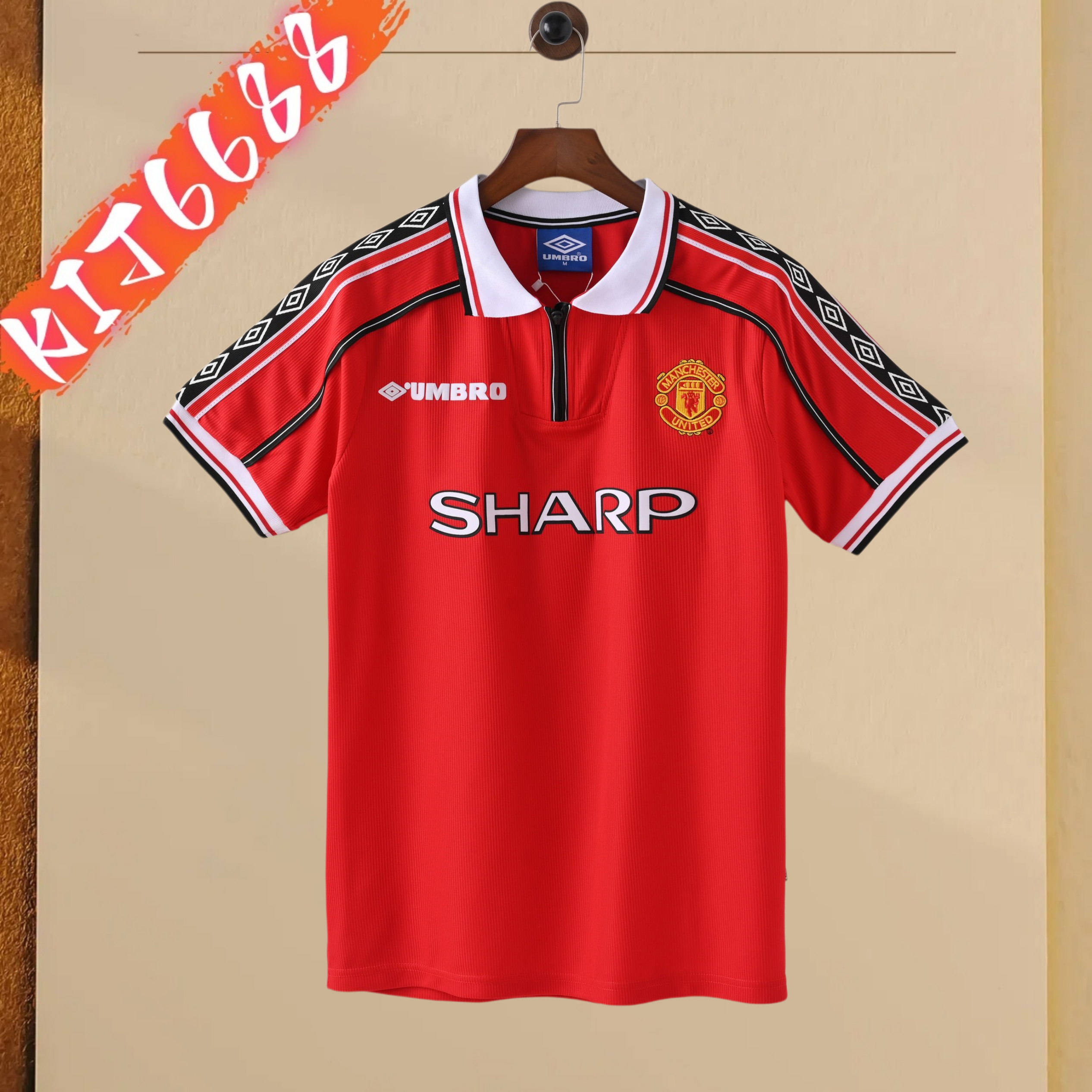 98/99Manchester United home  retro football shirt