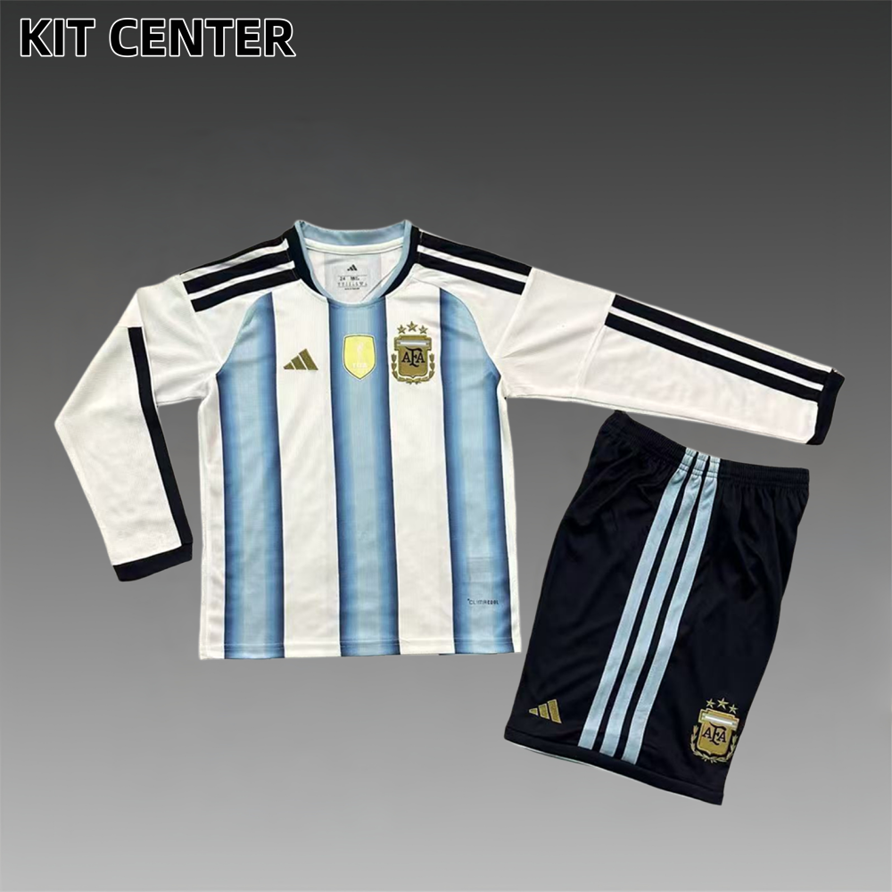 2026 Argentina Home Long sleeves Football Shirt (Kids Kit socks)