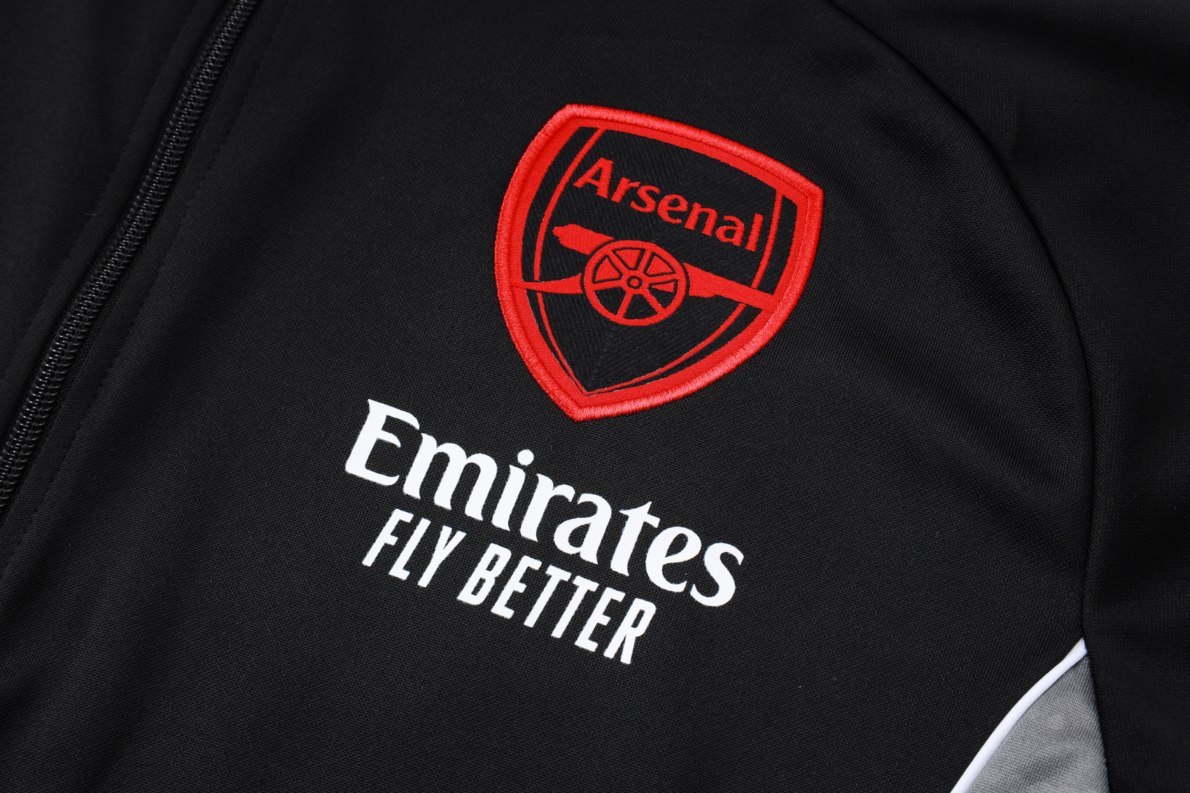 2025/2026 Arsenal Black Adult Full Zip Training Suit (Adult Kit)