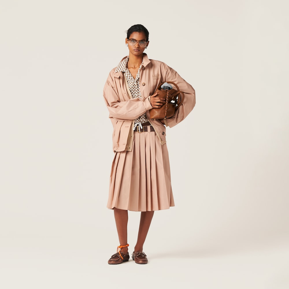 Poplin blouson jacket