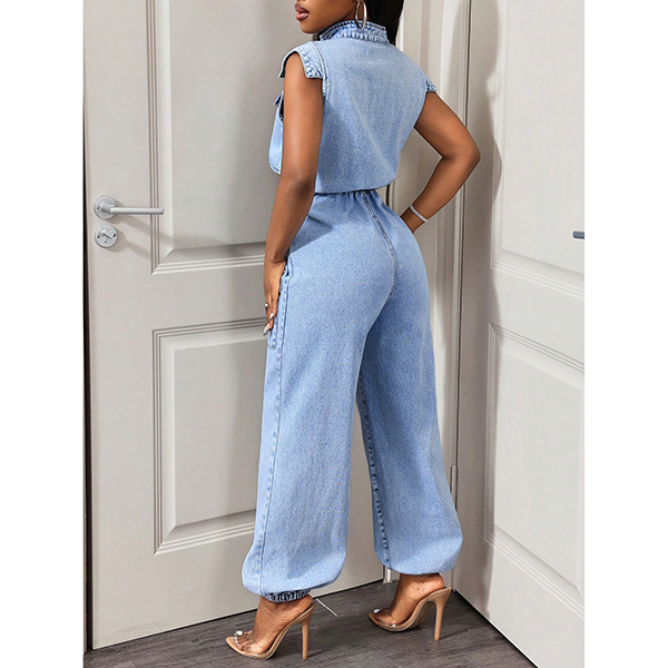 DENIM CARGOJUMPSUIT