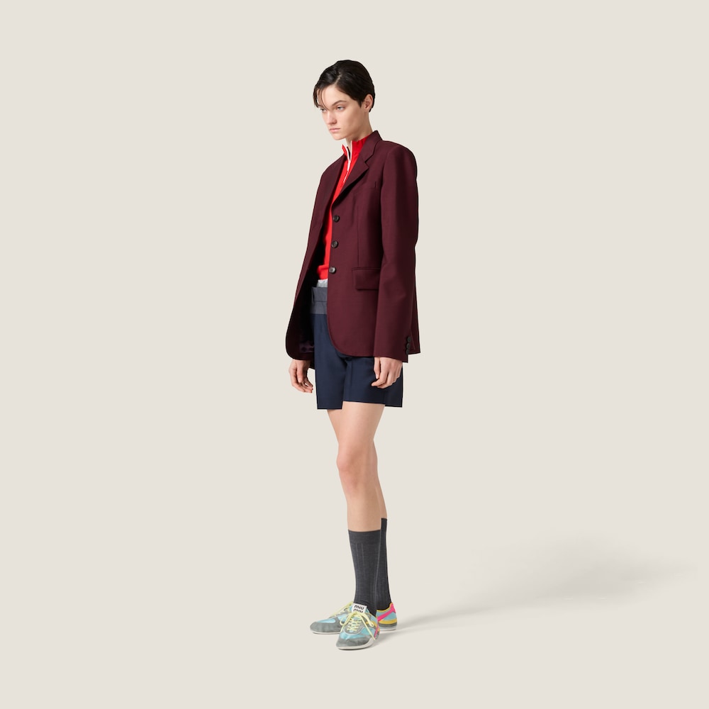 Single-breasted kid mohair jacket