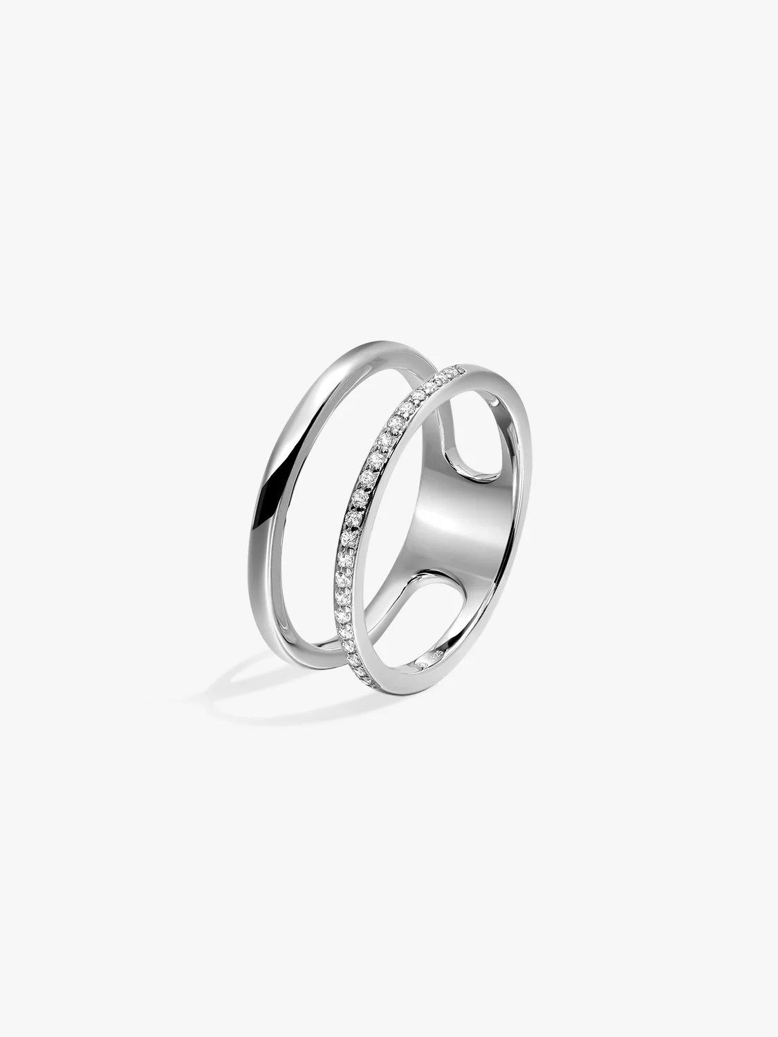 Pave Double Stacker Ring