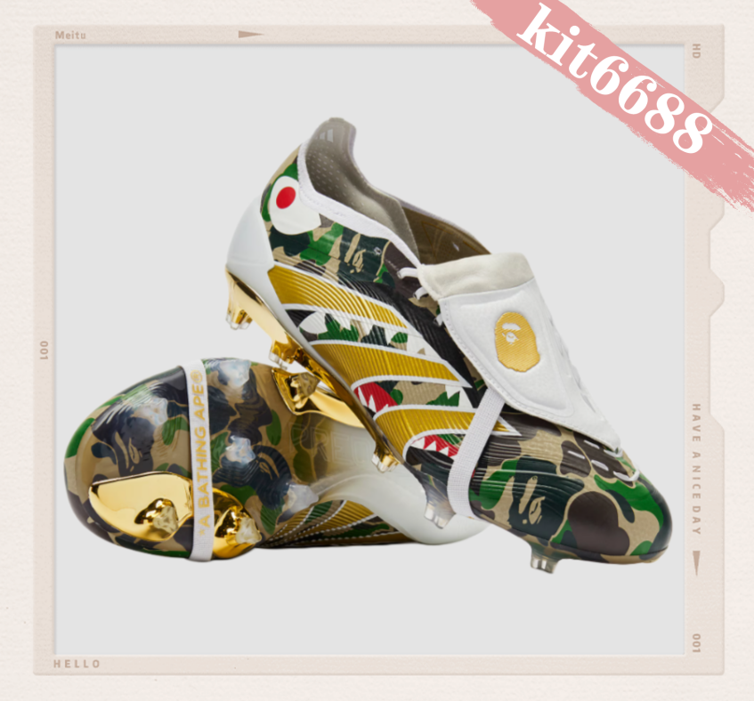 A Predator Elite Fold-over Tongue FG BAPE - Multicolor/Gold Metallic/Footwear White LIMITED EDITION