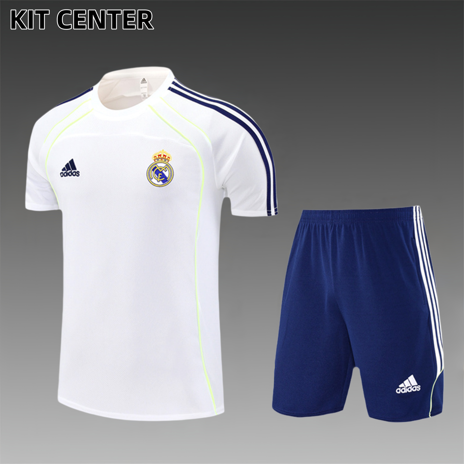 2025/2026 Real Madrid White Children's Short Sleeve Training Suit (Adult Kids Kit)