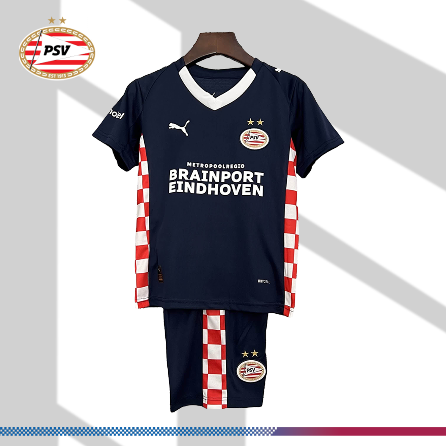 2025/2026 PSV Eindhoven Away Football Shirt（Kids Kit socks）