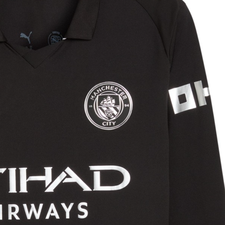 2025/2026 Manchester City FC Away Long Sleeve Football Shirt (Fans)