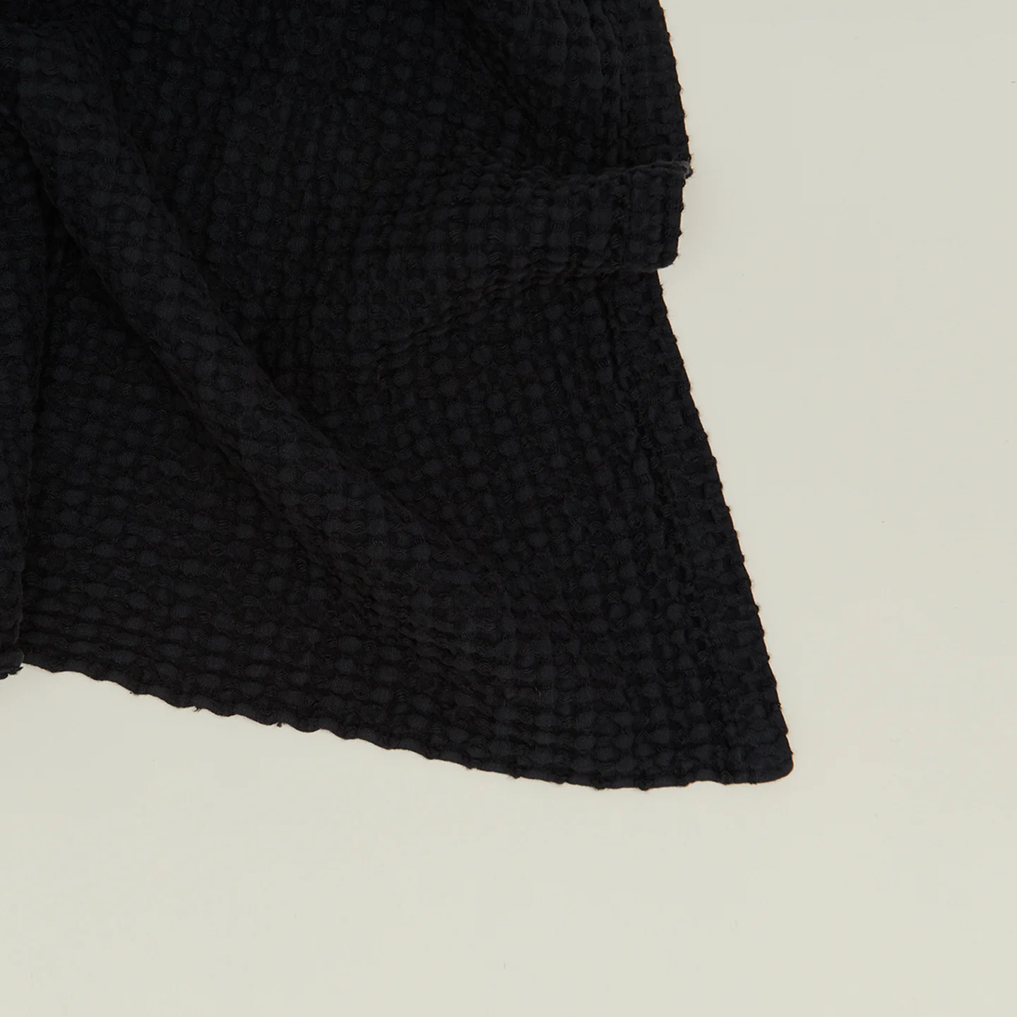 Simple Waffle Towel - Black