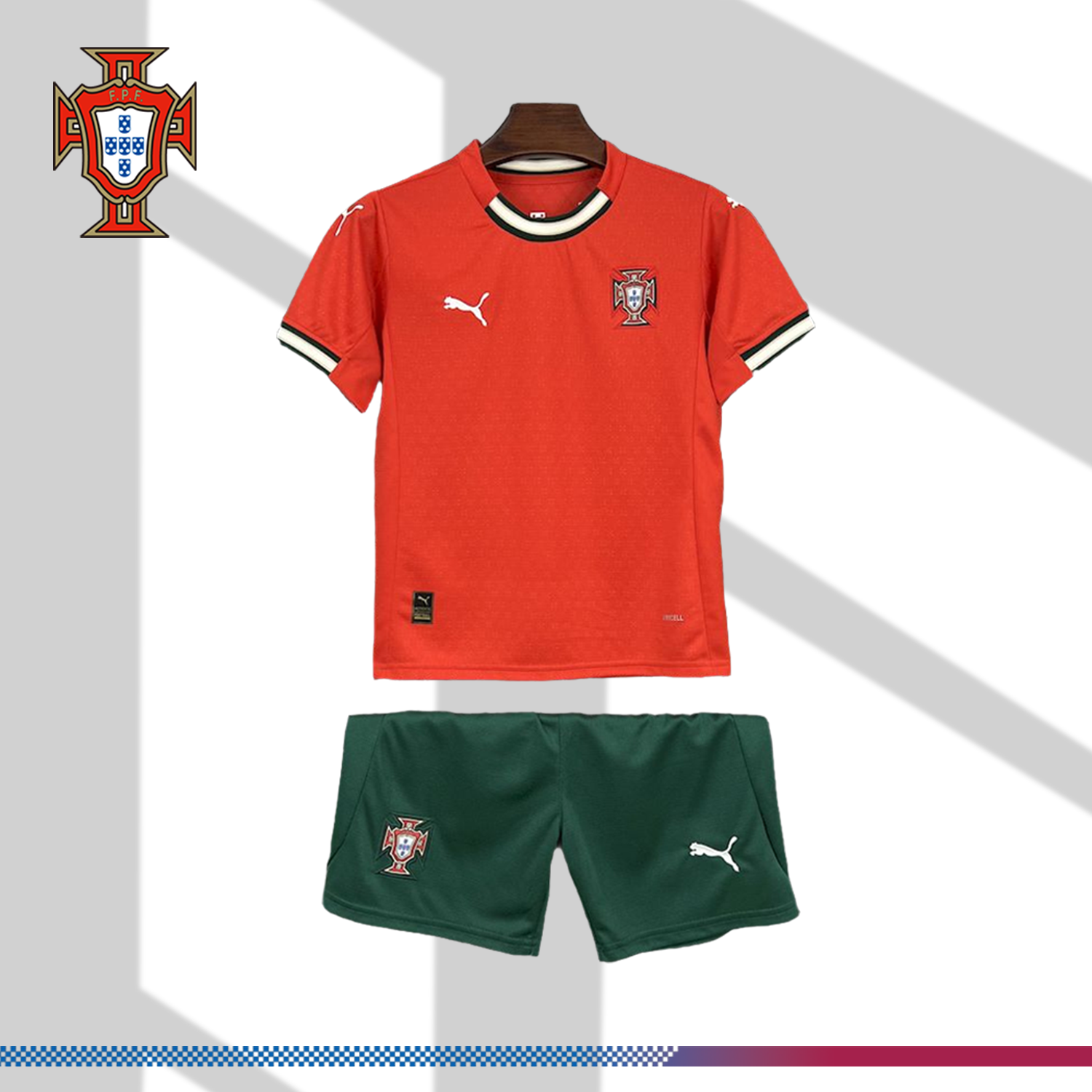 2025/2026 Portugal Home Kids Football Shirt (Kids Kit socks)