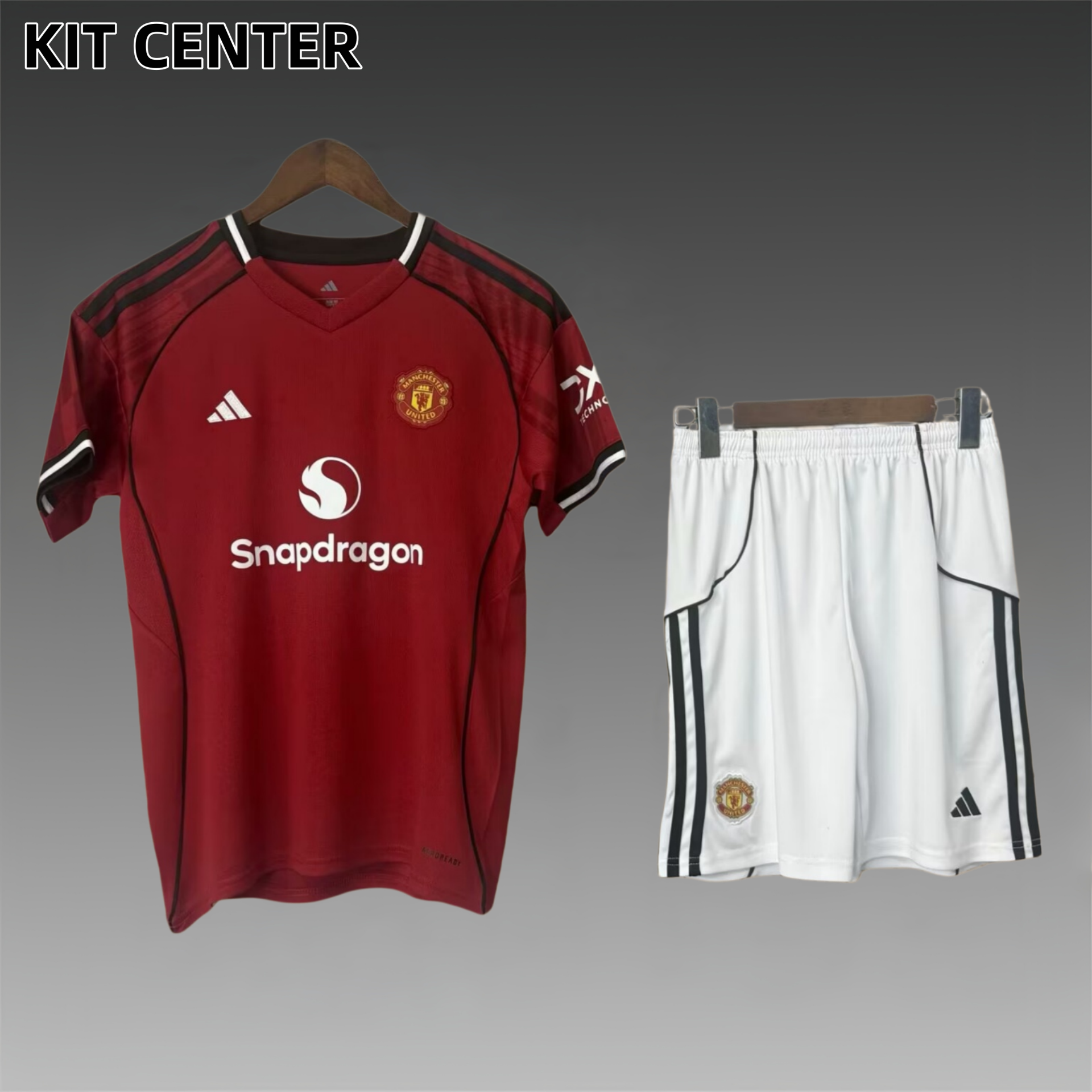 25/26 Manchester United home Football SoccerAdult Kids Kit socks