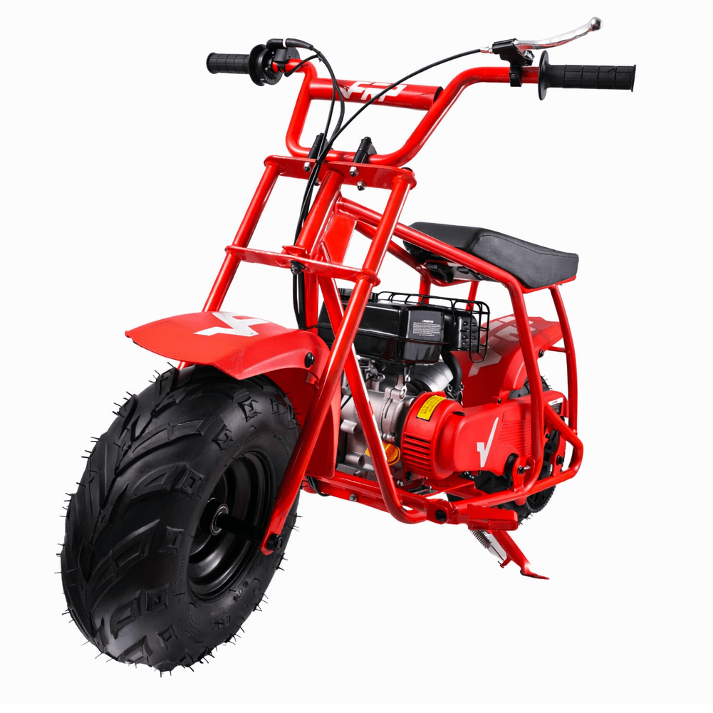 FRP GMB100 100cc adult mini gasoline motorcycle, four-stroke engine, top speed 28 mph, EPA certified, designed for a lifespan of 10,000 kilometers, off-road mountain motorcycle, load capacity 220 pounds