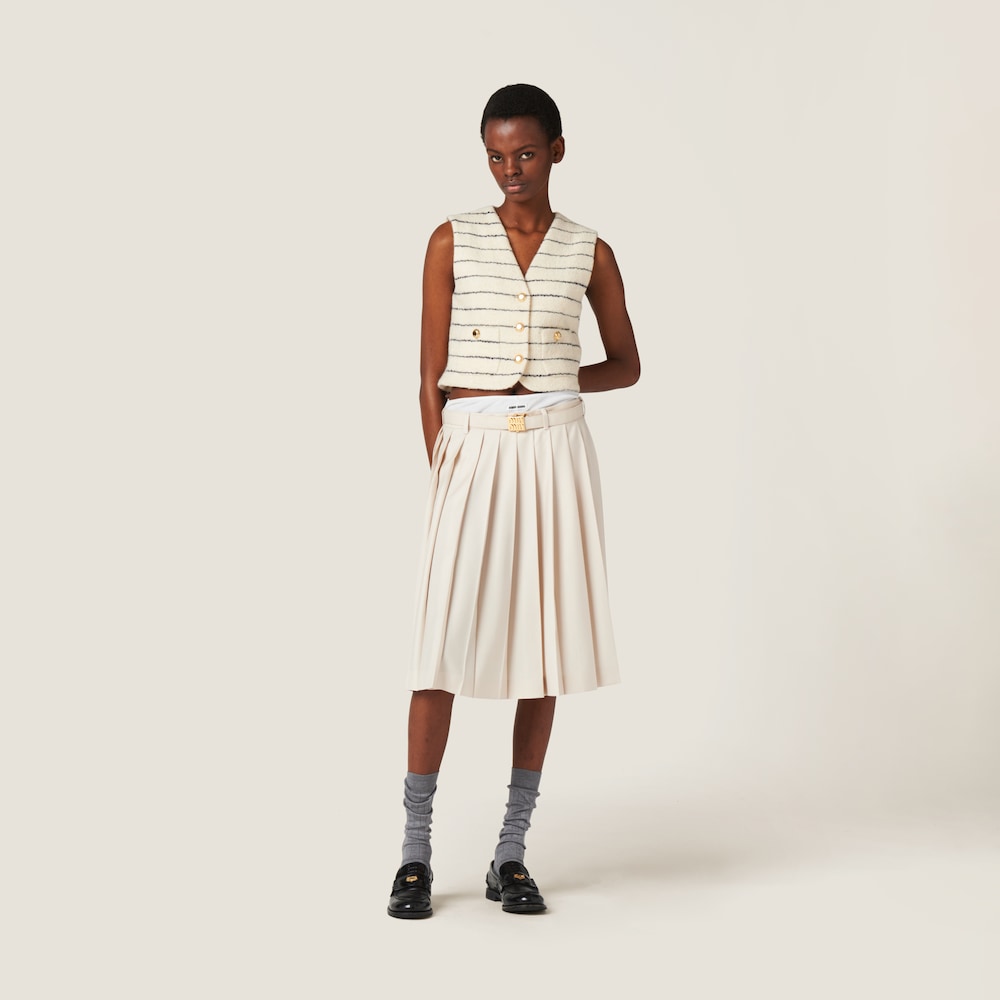 Single-breasted bouclé vest