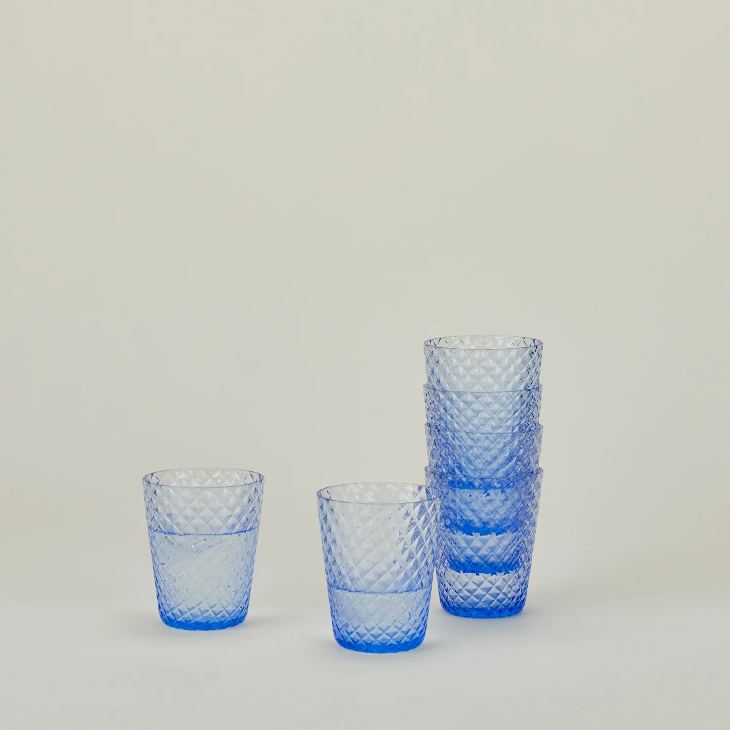 Veneziano Tumbler, Set of 6 - Light Blue