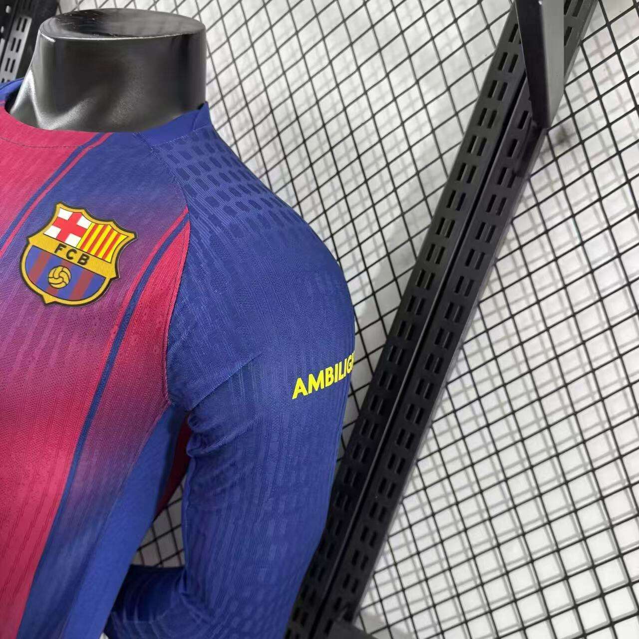 2025/2026 Barcelona Home long-sleeved blank version Football Shirt (Player Edition)